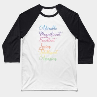 Gifts for AMELIA ~ Adorable, Magnificent, Excellent, Loving... [ND#6C1V1] Baseball T-Shirt